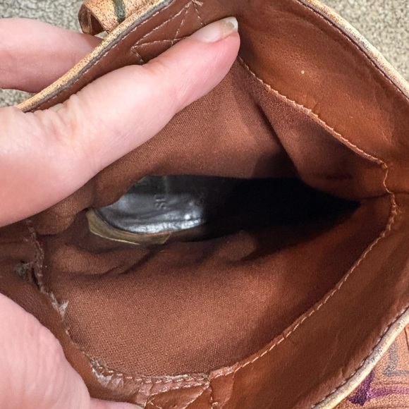 Schutz leather boots slouch ankle boots multi color doodle drawing floral Size 8 - Picture 10 of 10